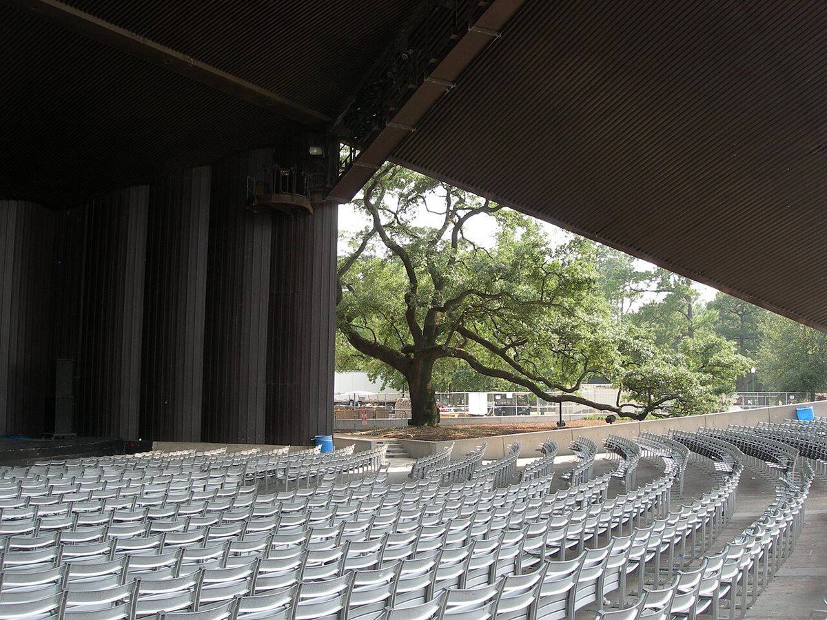 Miller Outdoor Theatre hillside seating in Hermann Park