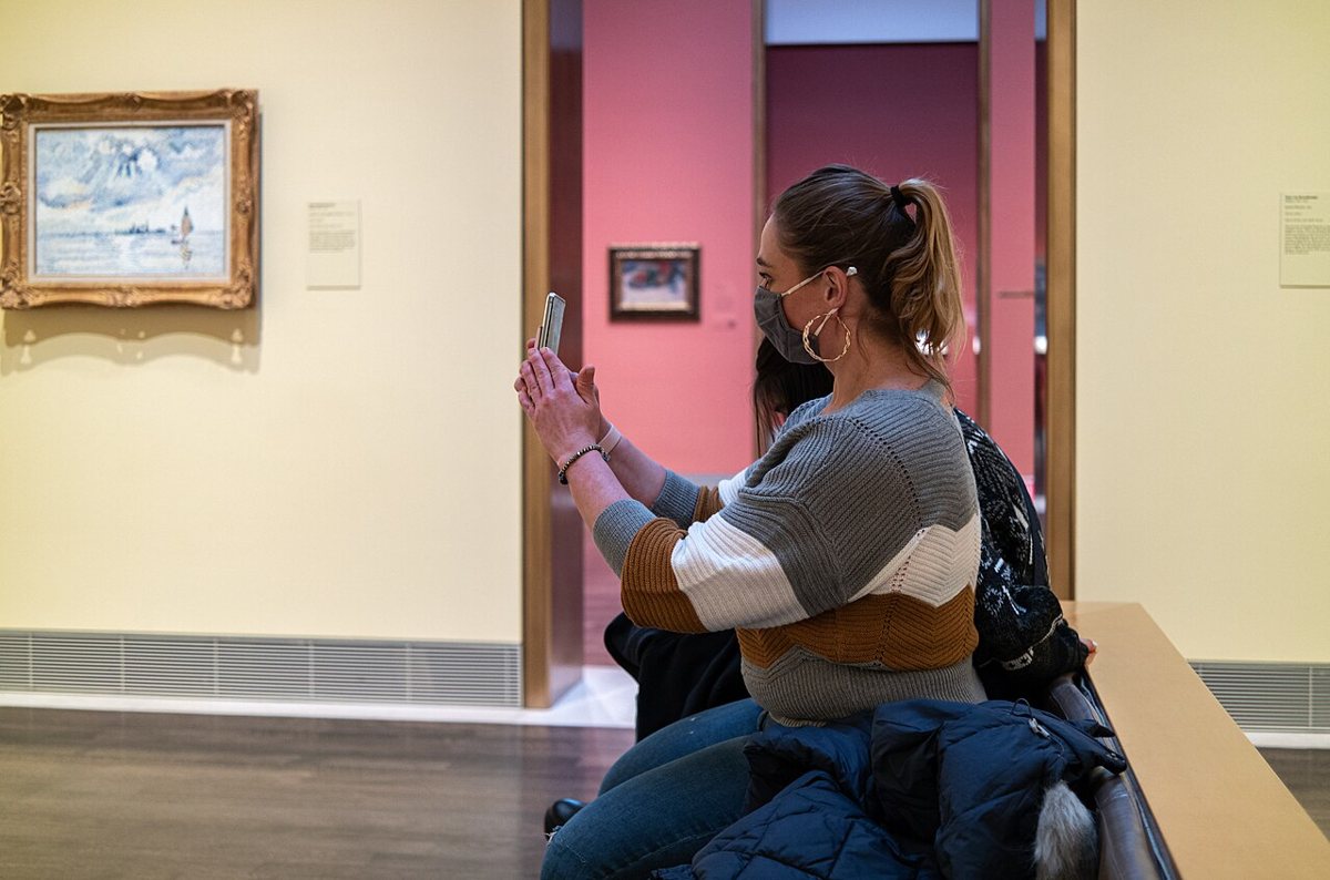 a gallery inside the Museum of Fine Arts, Houston
