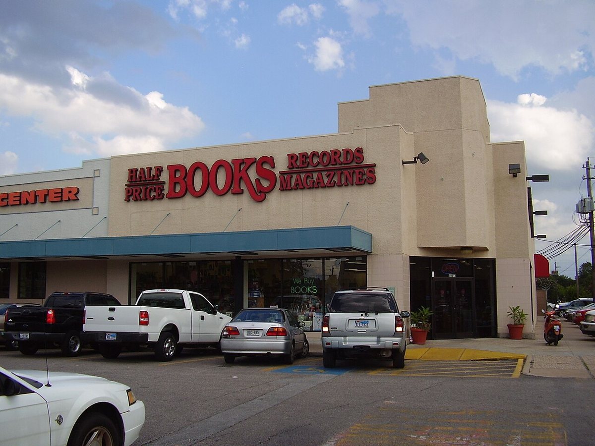 a used bookstore along Westheimer Road in Montrose